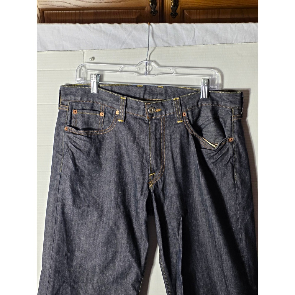 Lucky Brand Vintage Straight Dark Wash Stretch Denim Jeans 34x26 Waist 33 womens